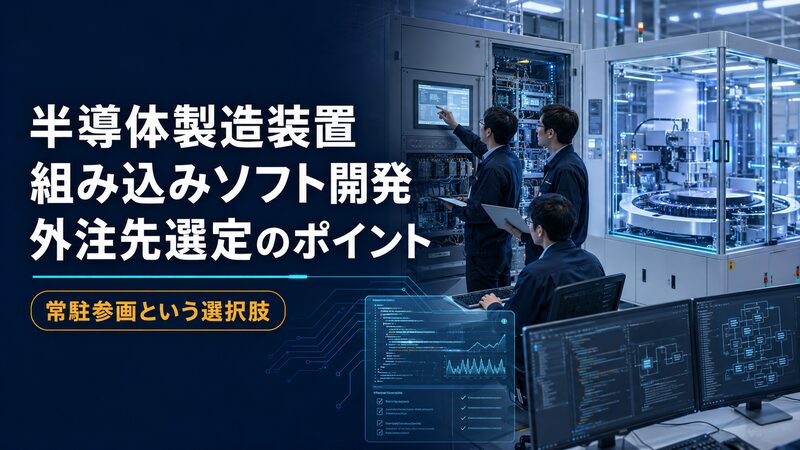 半導体製造装置の組み込みソフト開発、外注で失敗しないための選定基準と常駐参画という選択肢